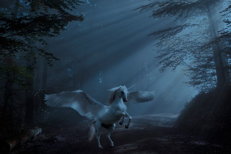 Unicorn in a garden